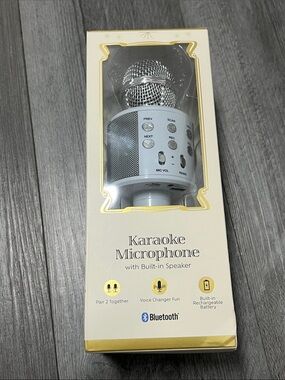 Vivitar Bluetooth Karaoke Microphone Recording 3-in-1 Handheld Portable mic/ NEW